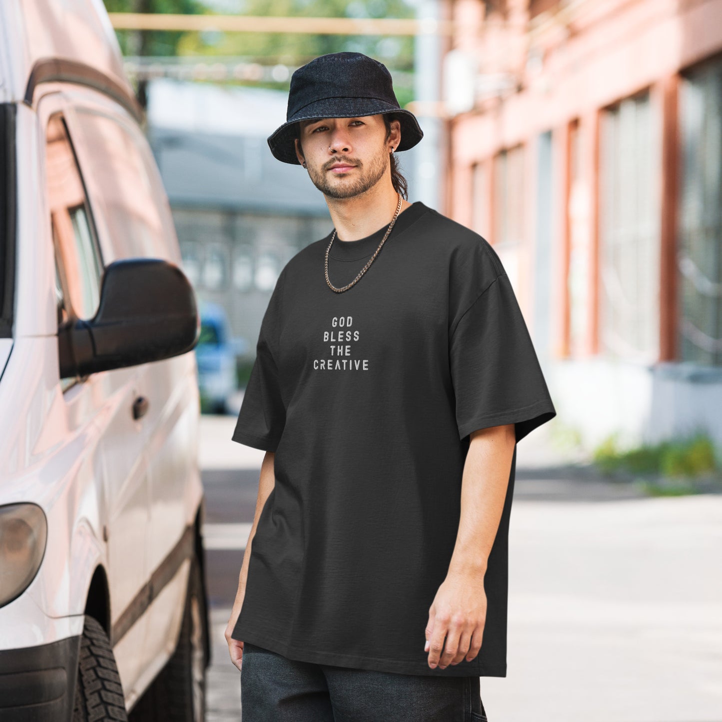God Bless The Creative Minimal Oversized Tee