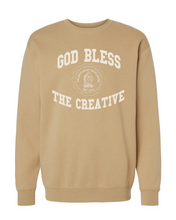 Load image into Gallery viewer, God Bless The Creative Collegiate Sweater - Latte [PRE-ORDER]