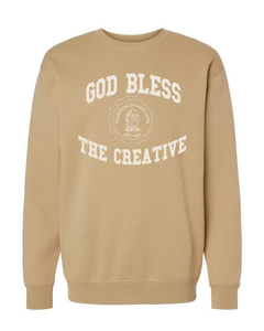 God Bless The Creative Collegiate Sweater - Latte [PRE-ORDER]