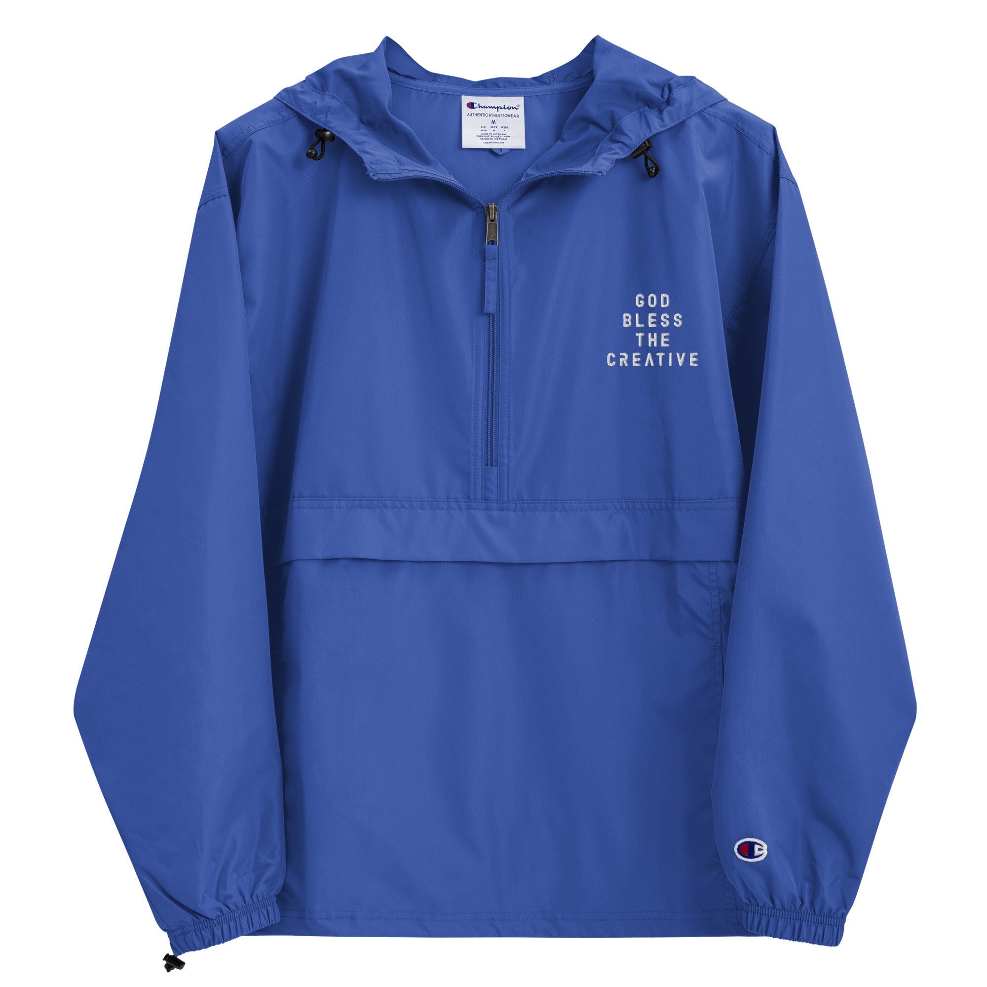 God Bless The Creative Minimal Embroidered Champion Packable